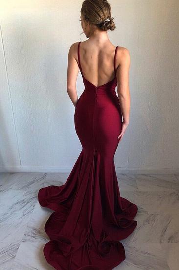 2022 Mermaid Spaghetti Straps Open Back Evening Dress | Sleeveless Sexy Cheap Formal Dress_2