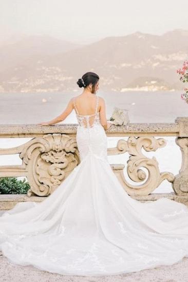 Simple Wedding Dresses Mermaid Wedding Dresses Long Lace_3