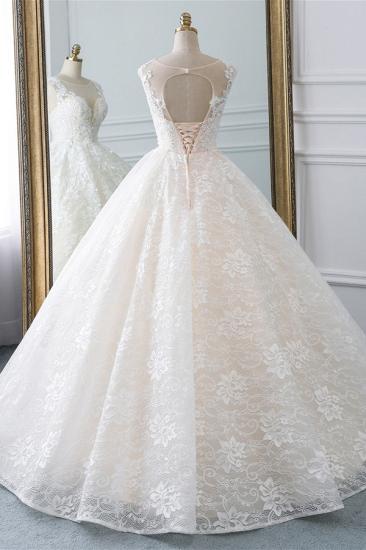 Bradyonlinewholesale Exquisite Jewel Sleelveless Lace Wedding Dress Ball Gown appliques Bridal Gowns Online_2