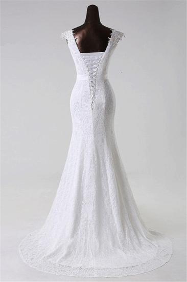 Bradyonlinewholesale Gorgeous Lace Jewel Mermaid White Wedding Dresses with Appliques Online_2