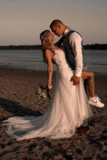 Boho Wedding Dresses Simple Summer Chiffon Bridal Gowns Cheap_2