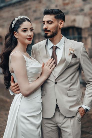 Beautiful Wedding Dress Simple Wedding Dresses A Line Satin_7