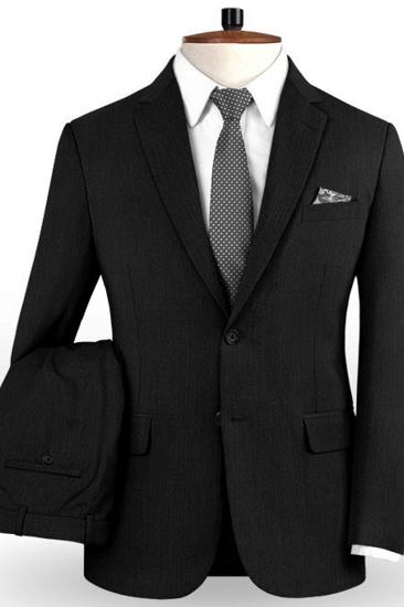 Black Business Formal Mens Groomsmen Suit | Mens Suit Two Piece Business Tuxedo_2