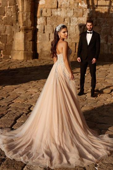 Elegant Wedding Dresses A Line Glitter | Wedding dresses with lace_6