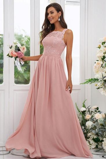 Beautiful Long Dusky Pink Lace Evening Dress | Lace Sleeveless Prom Dress_2