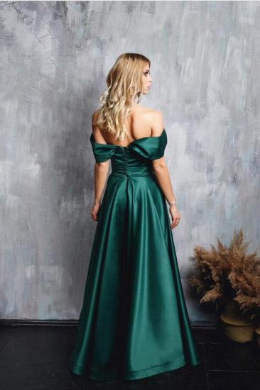Dark Green Long Prom Dresses Cheap | Simple prom dress_2