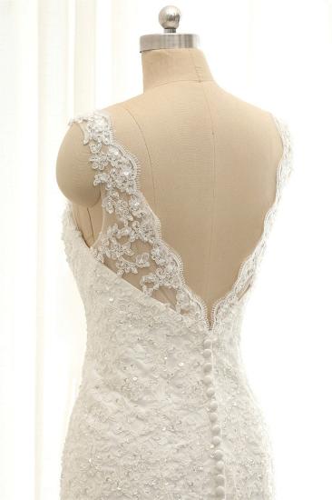 Bradyonlinewholesale Gorgeous Sleeveless Appliques Beadings Wedding Dress Jewel Tulle White Bridal Gowns On Sale_5
