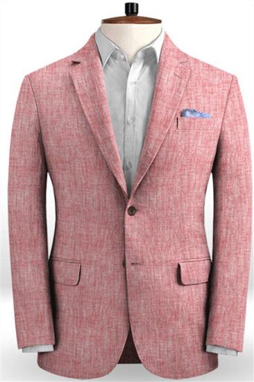 New Pink Prom Suit | Mens High Quality Linen Tuxedo_1