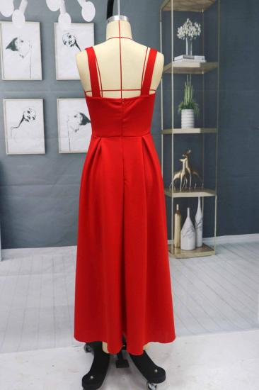 Charming Sleveless Red Homecoming Dress Sweetheart Evening Party Dress_3