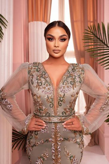 Vintage Evening Dresses Long With Sleeves Ball Gowns Prom Dresses Cheap_2