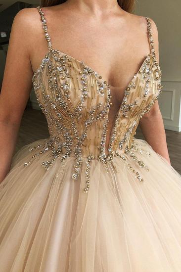 Luxury Spaghetti-Straps Ball-Gown Party Dresses | Beading Princess Prom Dresses_2