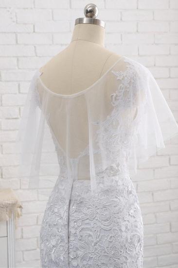 Bradyonlinewholesale Elegant Jewel Sleeveless White Tulle Wedding Dress Mermaid Lace Beading Bridal Gowns On Sale_8