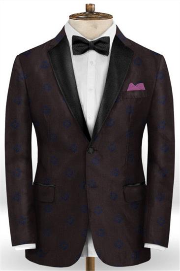 Dark Brown Mens Suit Fit for Prom Tuxedo | 2 Notched Lapel Suits_1