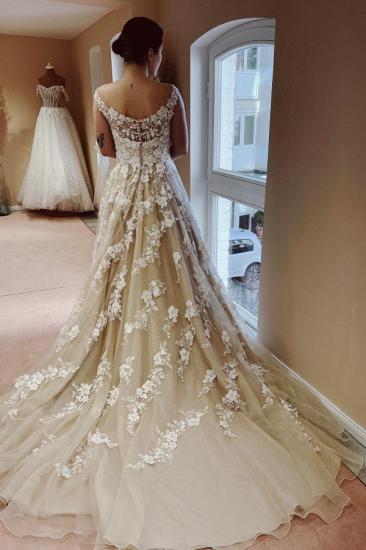 vintage lace wedding dresses | A line wedding dresses cheap_2