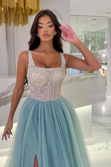 Turkish Evening Dresses Long Glitter Ball Gowns Made of Tulle_2