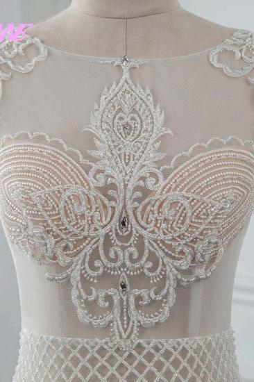 Bradyonlinewholesale Sexy Jewel Sleeveless Chiffon Wedding Dresses See Through Top Bridal Gowns On Sale_4