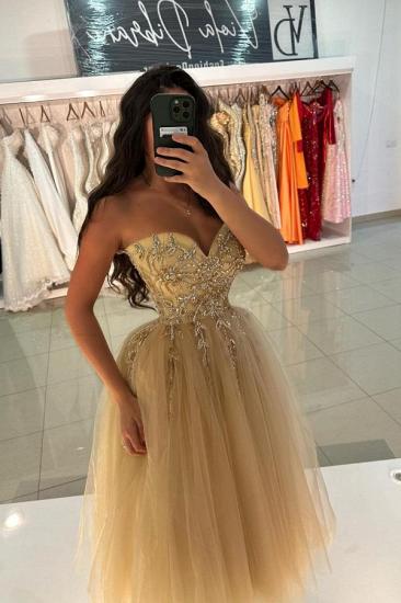 Gold Cocktail Dresses Party Dresses Short Ball Gowns Cheap_2