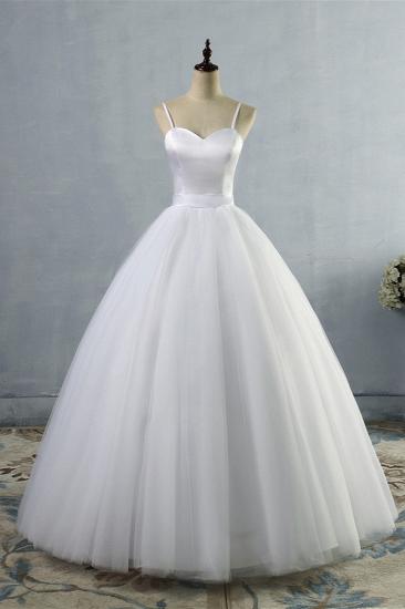 Bradyonlinewholesale Glamorous Spaghetti Straps Sweetheart Wedding Dresses White Sleeveless Bridal Gowns Online_1