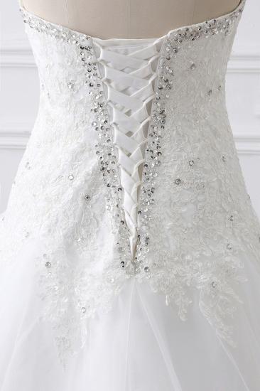 Princess Sweetheart Tulle Wedding Dress With Lace_4