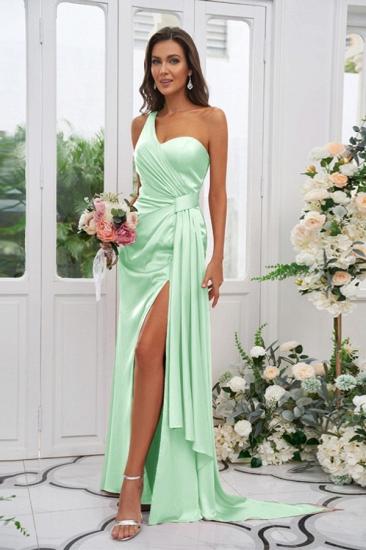 Simple Long Pink Sling Side Slit Evening Dress | Pink Prom Dress Online_21