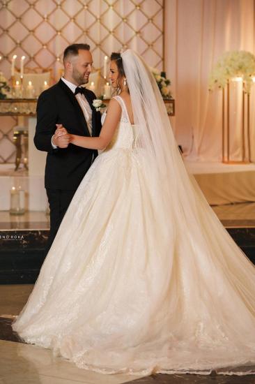 Luxury Wedding Dress with lace Princess Glitter_2