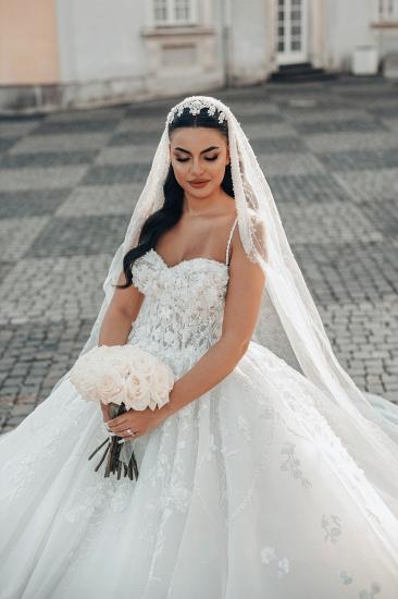 Princess Wedding Dresses Glitter Wedding Dresses with Lace_3