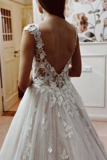 Beautiful A-line Wedding Dresses Lace Tulle Online_4