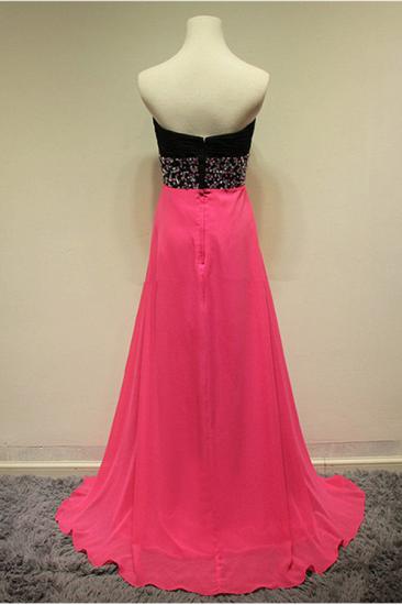Sweetheart Crystal Zipper Evening Dresses Elegant Attractive Zipper Prom Gowns_3