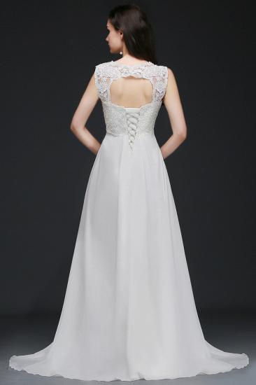 AMARA | A-Line Sweep Trains Glamorous Wedding Dresses with Lace_2