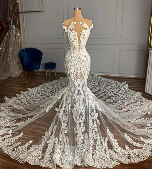 Designer Mermaid Lace Floor Length Wedding Dress | Wedding Dresses Cheap Online_2