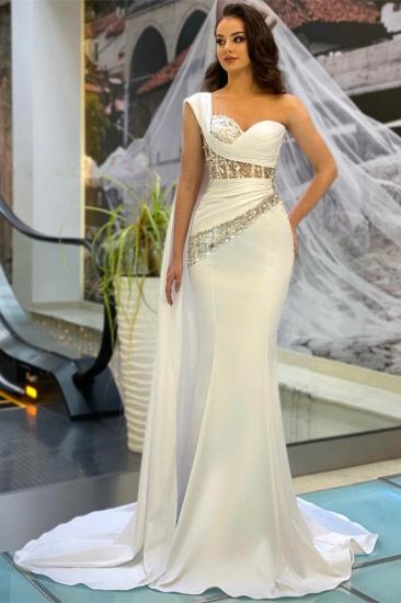 Beautiful evening dresses with glitter | Homecoming Dresses Long White_1