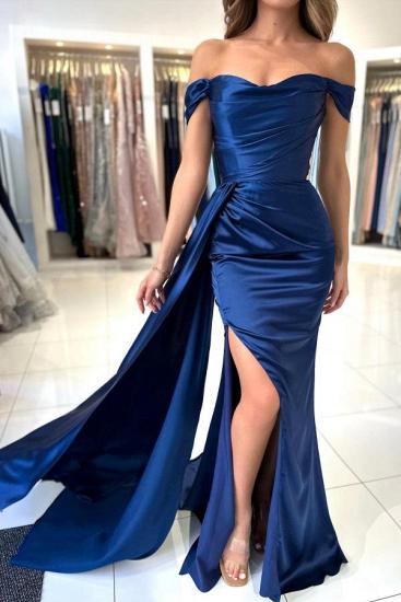 Navy Blue Long Prom Dresses Cheap | Simple Prom Dresses Online_3