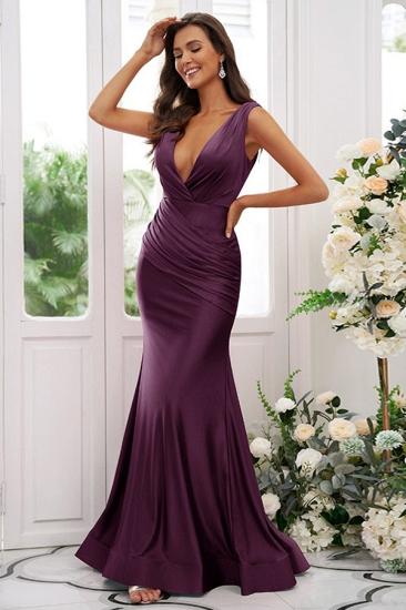 Fuchsia Bridesmaid Dresses Long | Simple evening dress_12