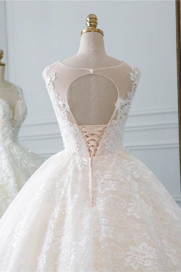 Bradyonlinewholesale Exquisite Jewel Sleelveless Lace Wedding Dress Ball Gown appliques Bridal Gowns Online_5