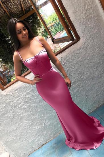 Spaghetti Straps Sexy Mint Evening Dresses Cheap | Sleeveless Mermaid Long Formal Prom Dress_4