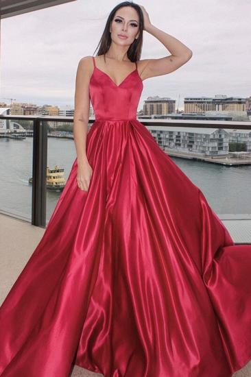 Luxury ball gown Red sweetheart a-line prom dress_1