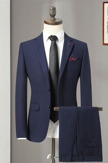 Vincent Navy Blue Notched Lapel Best Fit Mens Suit_1