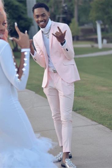 Handsome Pink Slim Fit Boys Suit_5