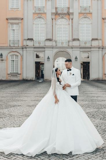 Princess Wedding Dresses Glitter Wedding Dresses with Lace_6