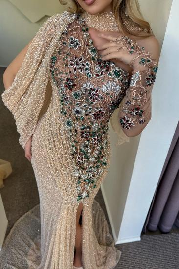 Elegant Evening Dresses Long Lace Prom Dresses Ball Gowns with Glitter_4