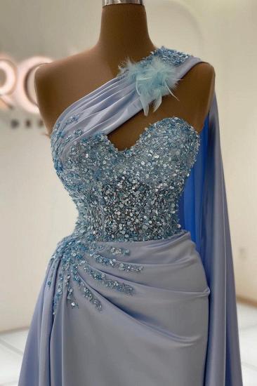 Elegant evening dresses long blue | Glitter prom dresses_2