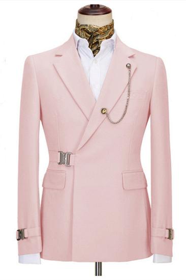 Carter latest design pink notched lapel special button two-piece business men's suit