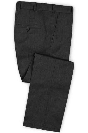 2-Piece Black Mens Suit |  Best Man Business Wool Blazer Tuxedo_3