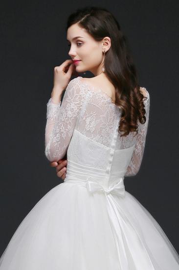 AZARIA | Princess Scoop Tulle White Wedding Dress With Lace_5