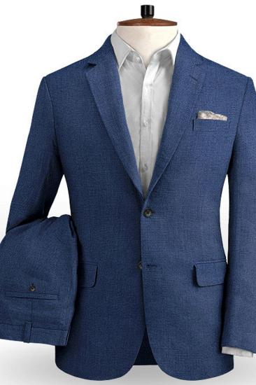 Navy Blue Mens Suit Wedding Groom Suit | Tuxedos Slim Fit Best Man Prom Blazer_2