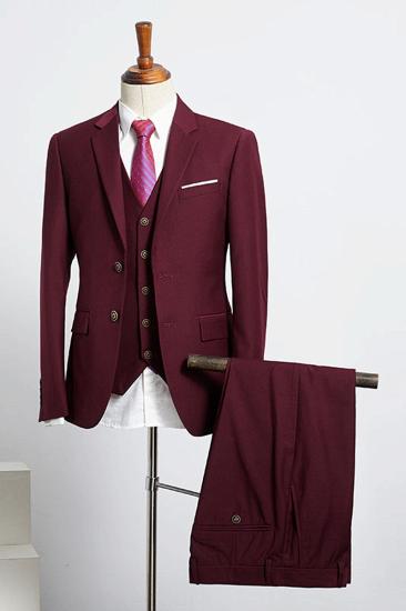 Ben Gorgeous Burgundy 3-Pack Slim Fit Suit