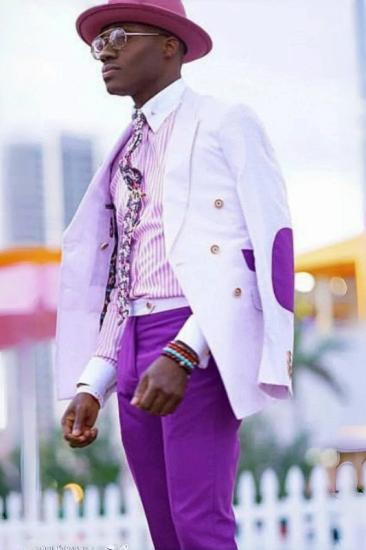 Jst Stylish Purple Peaked Lapel Double Breasted Prom Suits_1