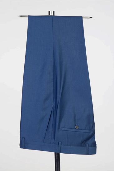 Shelton Ocean Blue Peaked Lapel Double Breasted Prom Suits_3