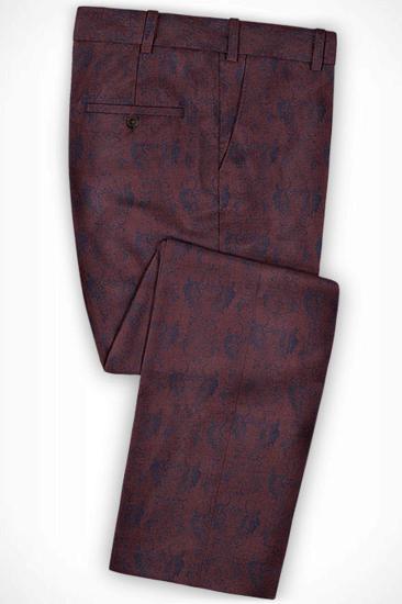 Burgundy Notched Lapel Prom Men Suits Online | Mens Prom Custom Tuxedos_3