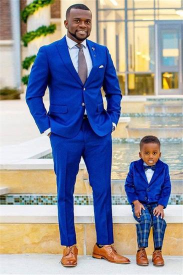 Best Fit Wedding Groomsmen Suit in Royal Blue Pointed Lapel_1